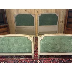 Paire de lits Louis XVI - époque XX ème 