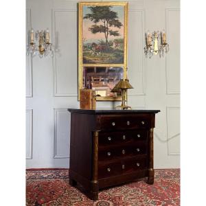Commode de style Empire en acajou. 