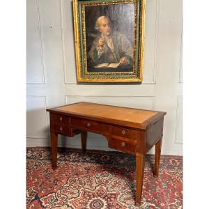 BUREAU PLAT DE STYLE EMPIRE EN ACAJOU D’ÉPOQUE XIX ÈME