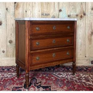 Small Louis XVI Style Mahogany Chest Of Drawers.