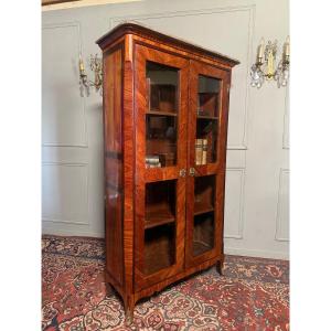 18th Century Marquetry Display Cabinet/library.