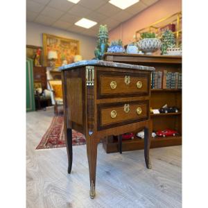 Commode transition d'époque XVIII ème en marqueterie