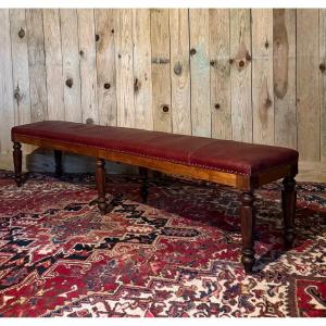 19th-century Walnut Hallway Bench.