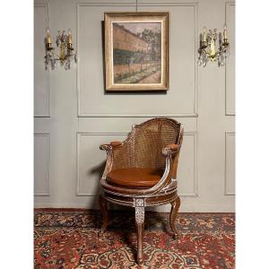 Fauteuil de bureau tournant de style Louis XV