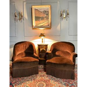 Pair Of Napoleon III-style Armchairs
