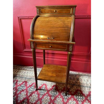 Louis XVI Style Cylinder Bedside Mahogany.