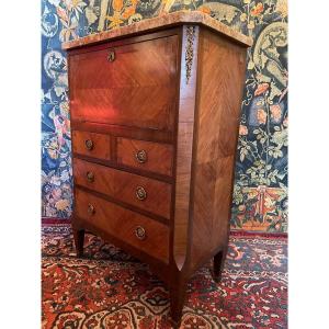Small Secretary Transition Style In Marquetry.