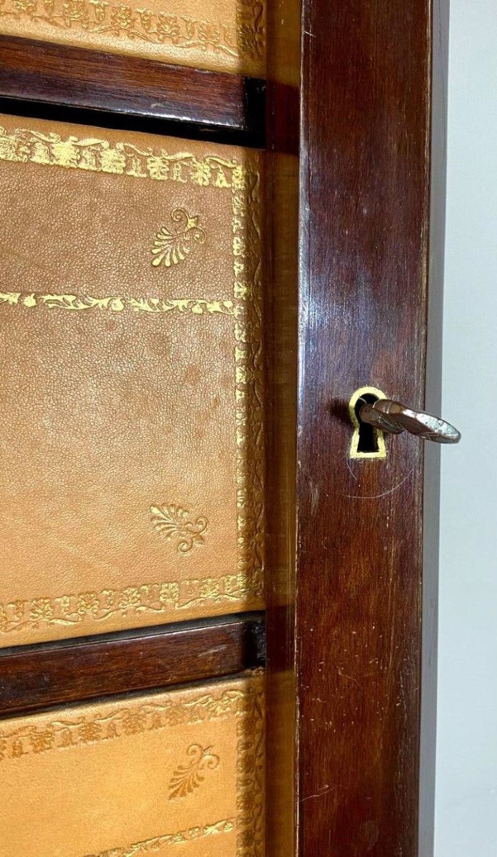 Mahogany Office File Cabinet / Cardboard - Louis Philippe Period France 19th-photo-1