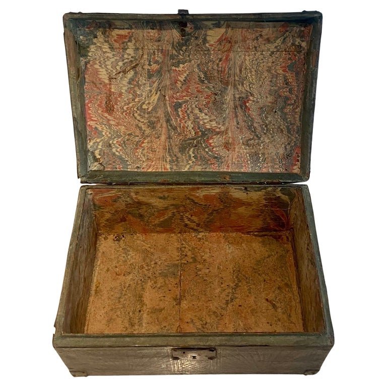 Coffret Messager d'époque Louis 14 En Bois Gainé De Cuir - Coffret- France - 17ème 18ème-photo-3