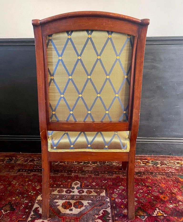 Suite De 4 Fauteuils En Acajou, époque Restauration, 19ème Siècle - France -photo-3