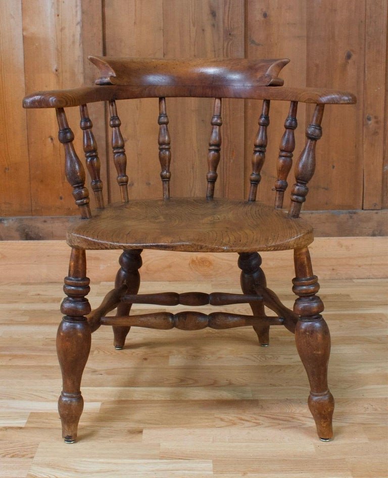 Victorian Captain's Chair - 19th Century England-photo-4