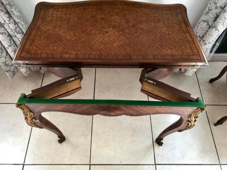 Console Transforming Into A Louis XV Style Games Table - 19th Century - France-photo-7