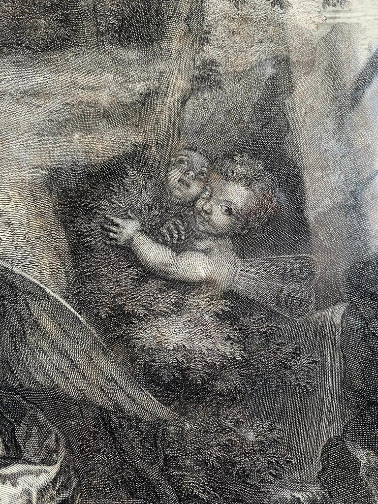 Antoine Coypel - Engraving "amor And Psyche" By Jean Audran, 18th Century - France-photo-1