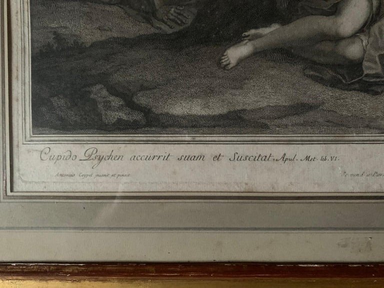 Antoine Coypel - Engraving "amor And Psyche" By Jean Audran, 18th Century - France-photo-3