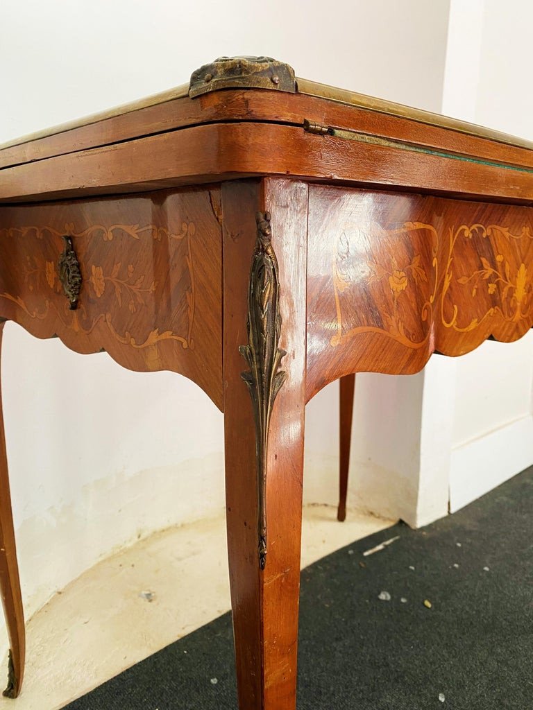 Table à Jeux Epoque Napoléon III - Style Louis XV - 19ème Siècle - France-photo-1
