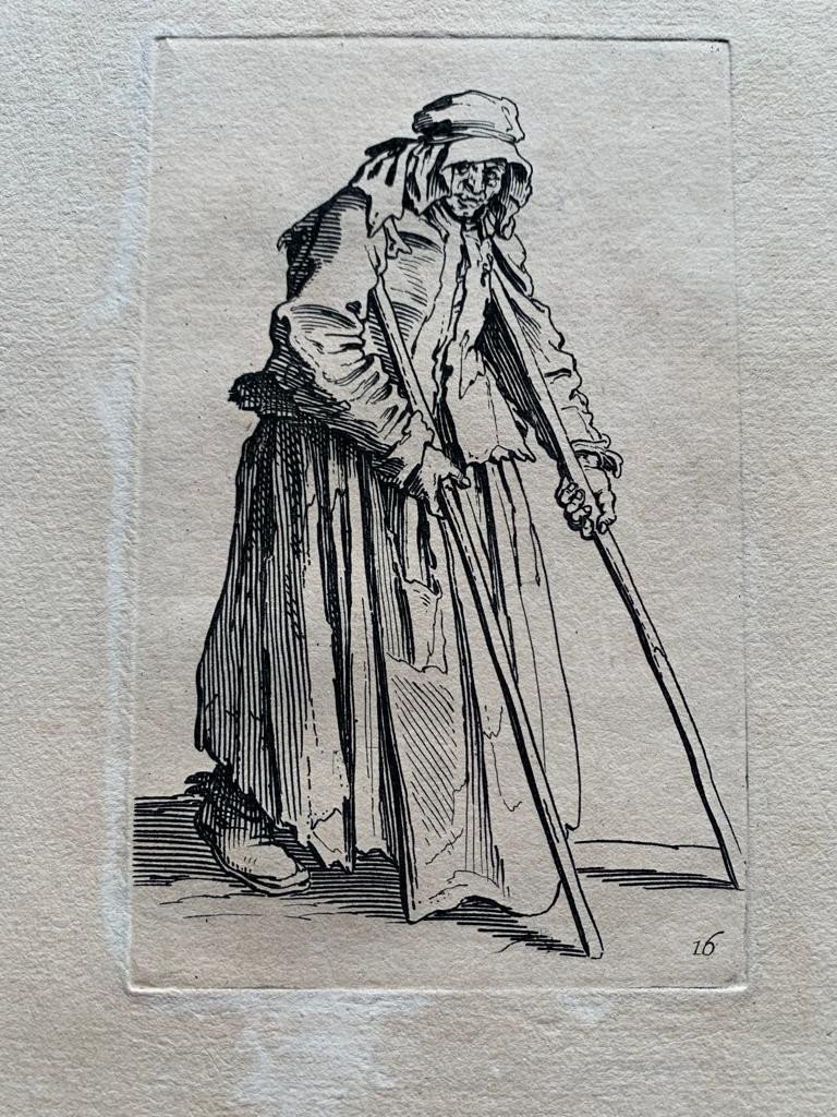 Jacques Callot - Set Of 2 Engravings: "the Beggars" - 17th Century - France-photo-2