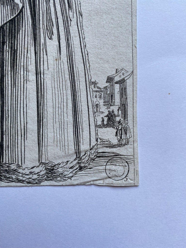 Jacques Callot - Gravure La Dame En Deuil - 17ème -photo-2