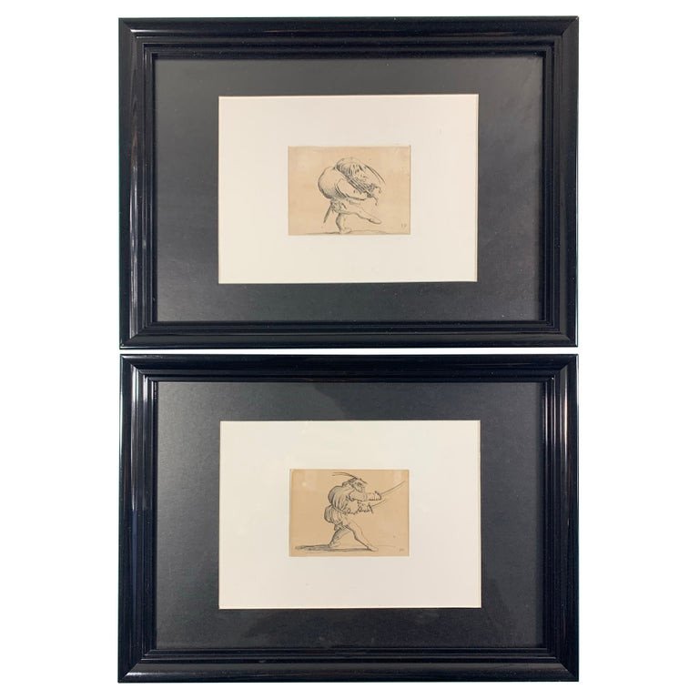 Jacques Callot - Ensemble De 2 Gravures : "gobbi" - 17ème Siècle - France