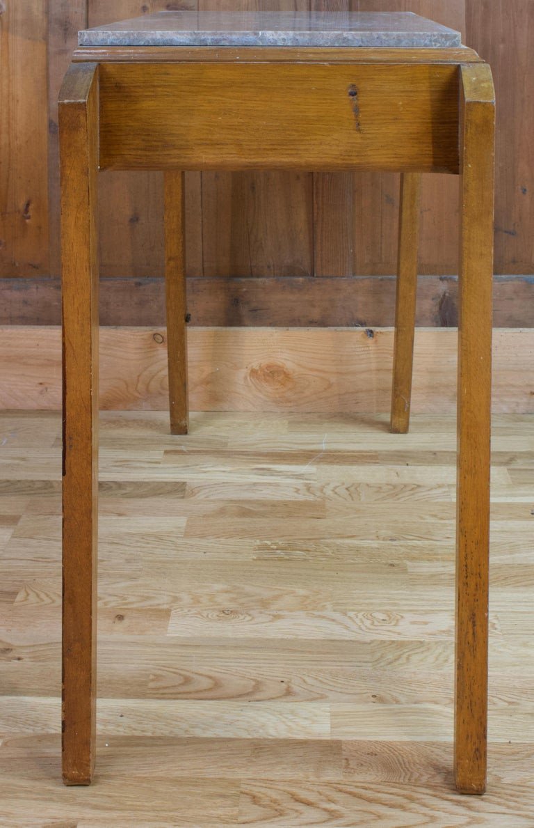 Dressing Table, Art Deco Console With Marble Top - France - Circa 1940-photo-5