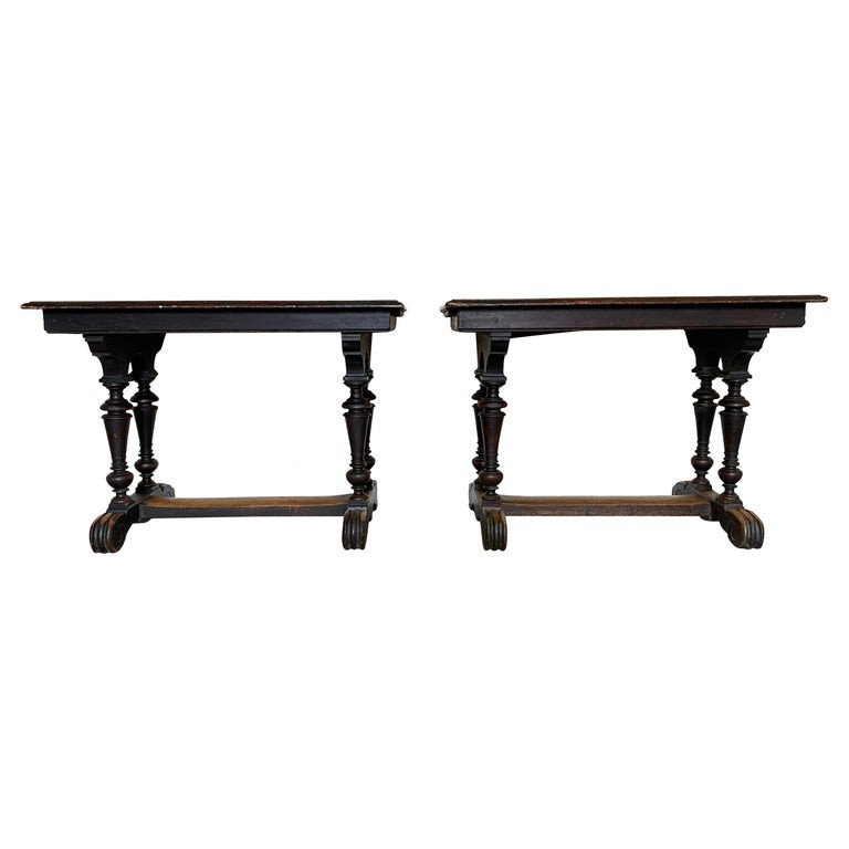 Pair Of Flemish Tables From Estaminet - Late 18th Century - France Or Belgium-photo-2
