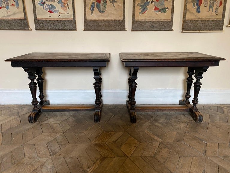 Pair Of Flemish Tables From Estaminet - Late 18th Century - France Or Belgium-photo-4