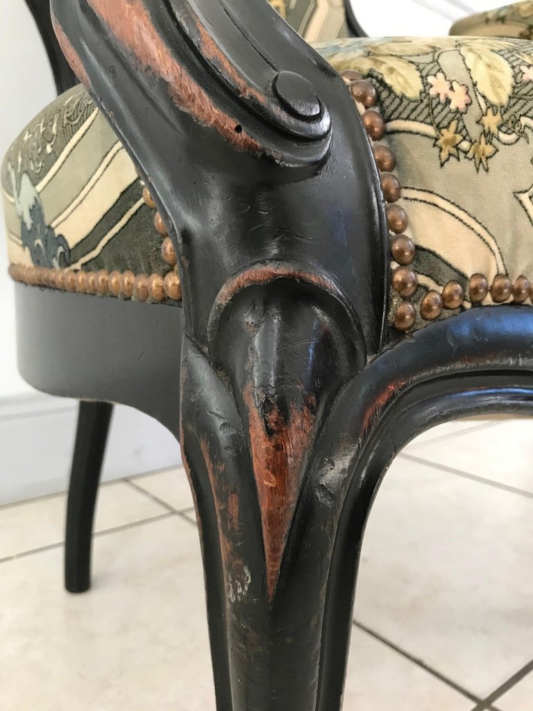 Salon De Style Louis XV Avec Canapé Et Paire De Fauteuils - 19ème Siècle-photo-4