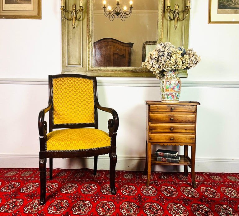 Chiffonnier /  Table De Chevet De Style Transition Louis XV / Louis XVI - France -photo-3