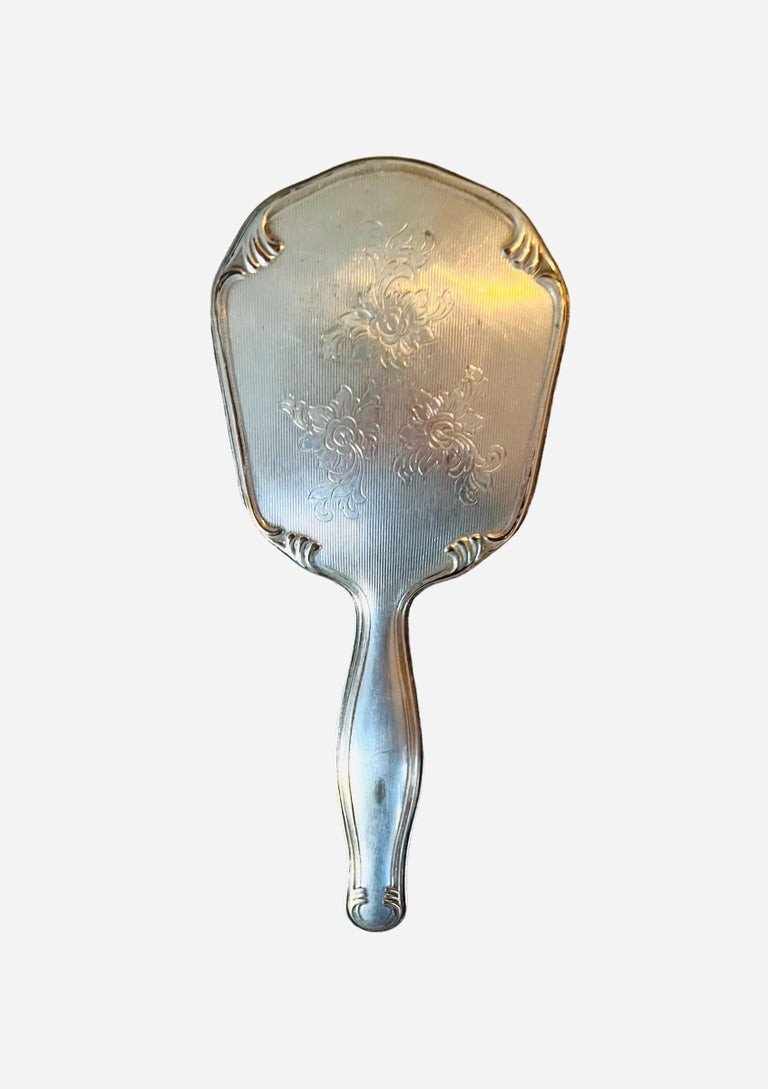 English Alpacca Toilet Set In Silver Metal - Circa 1900 - England-photo-2
