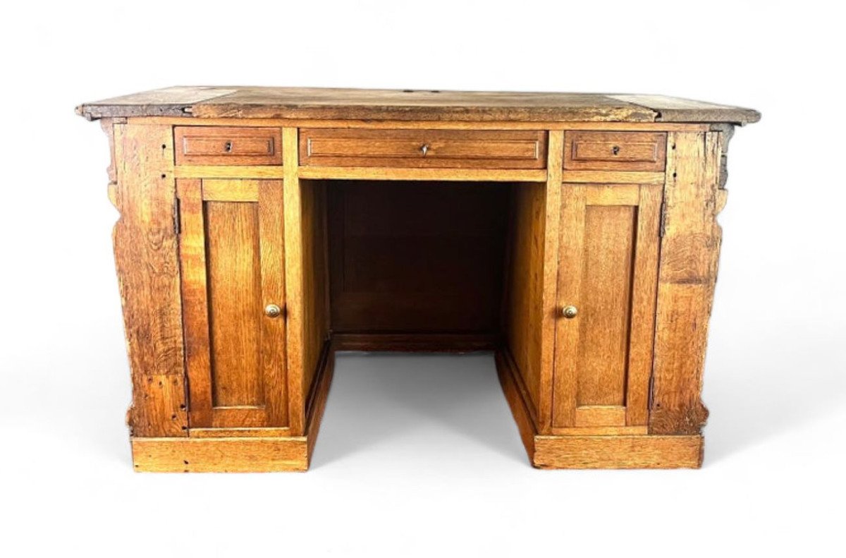 Bureau Coffre  Henri IV / Renaissance En Bois Sculpté 17ème - France-photo-1