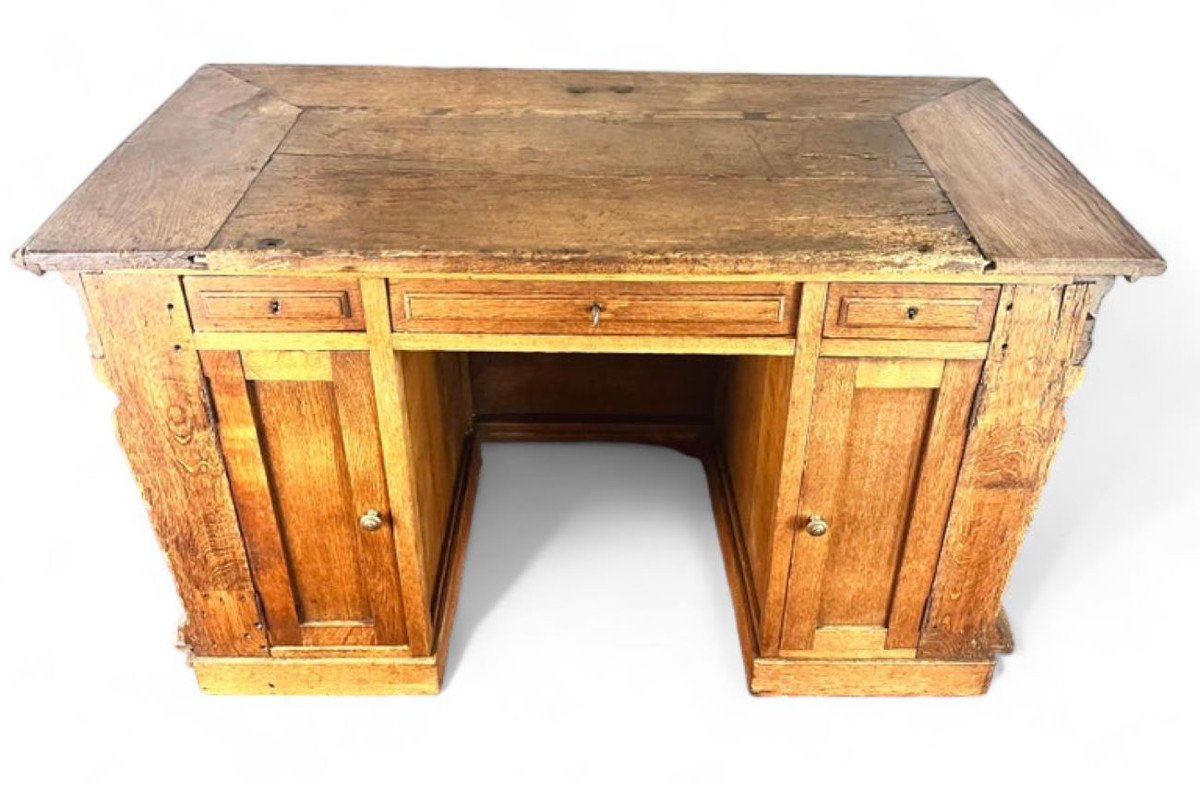 Bureau Coffre  Henri IV / Renaissance En Bois Sculpté 17ème - France-photo-5