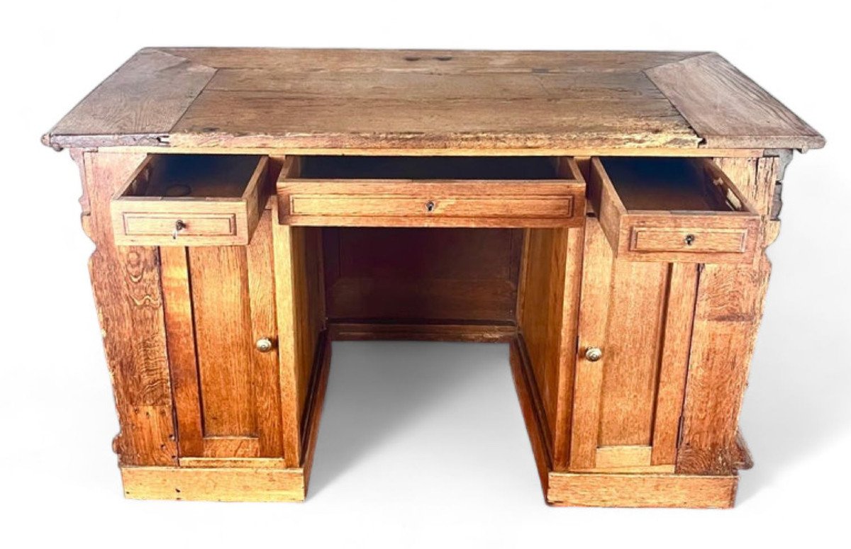Bureau Coffre  Henri IV / Renaissance En Bois Sculpté 17ème - France-photo-6