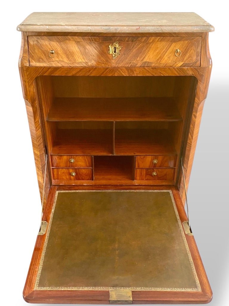 Louis XV Period Marquetry Secretary From The Mid-18th Century-photo-4