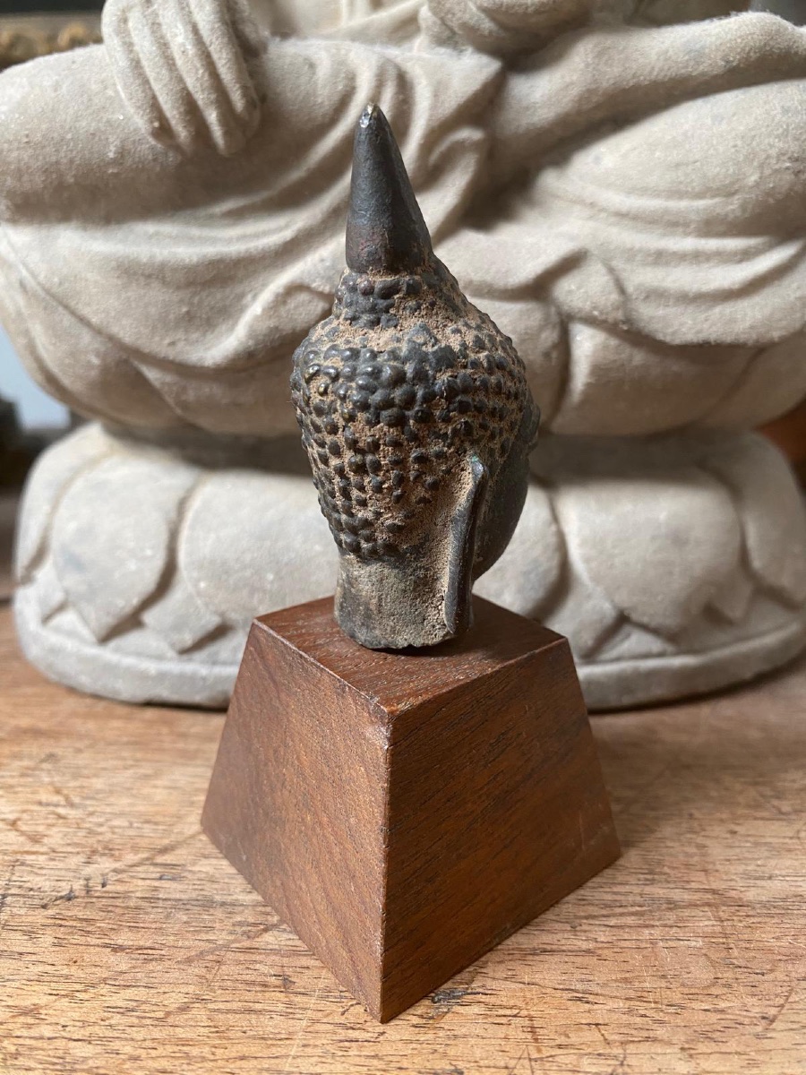 Buddha Head – Thailand, Sukhothai Or Ayutthaya Kingdom, 16th-17th Century-photo-2