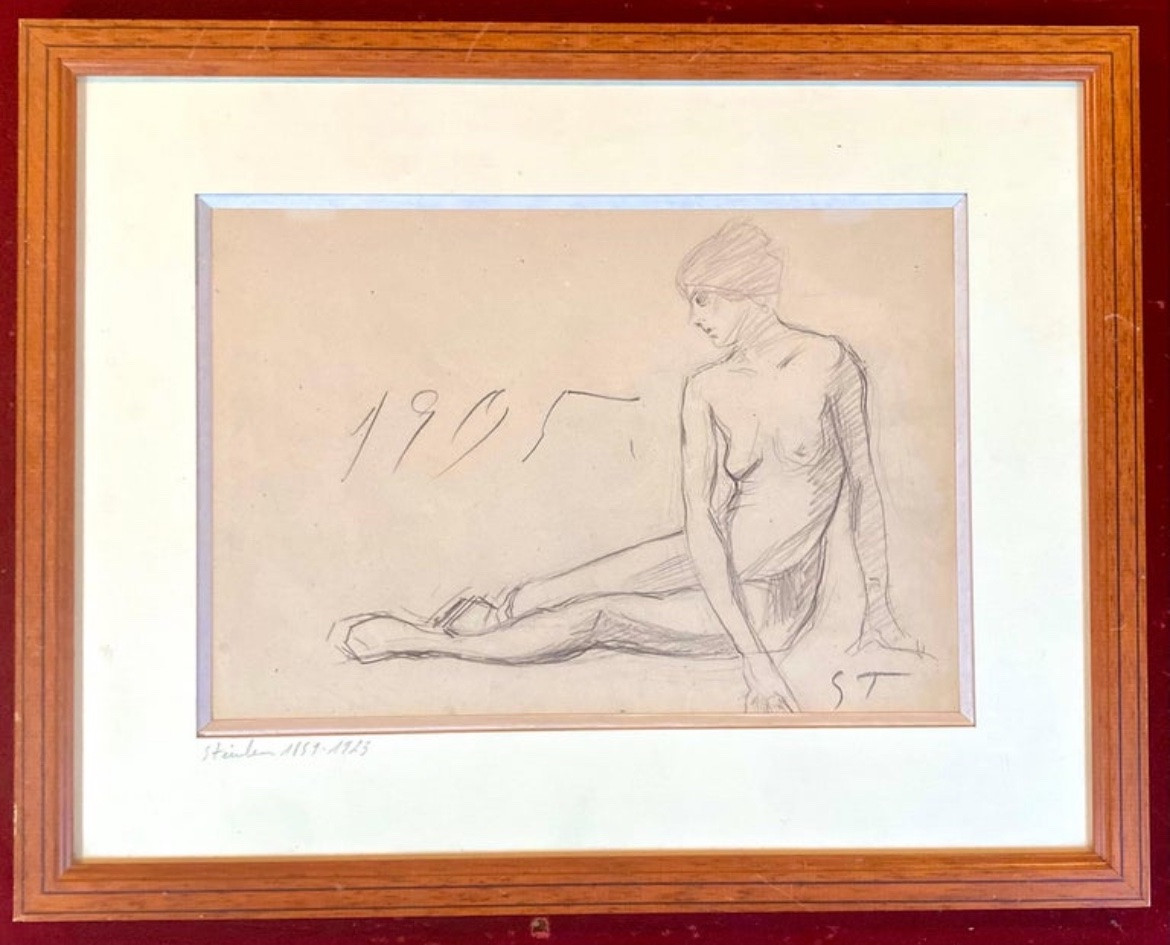 Théophile Steinlen, Pencil Drawing - Nude - Dated 1905-photo-3