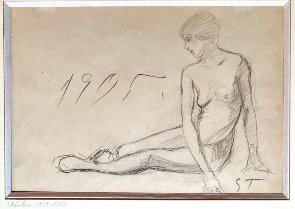 Théophile Steinlen, Pencil Drawing - Nude - Dated 1905-photo-1