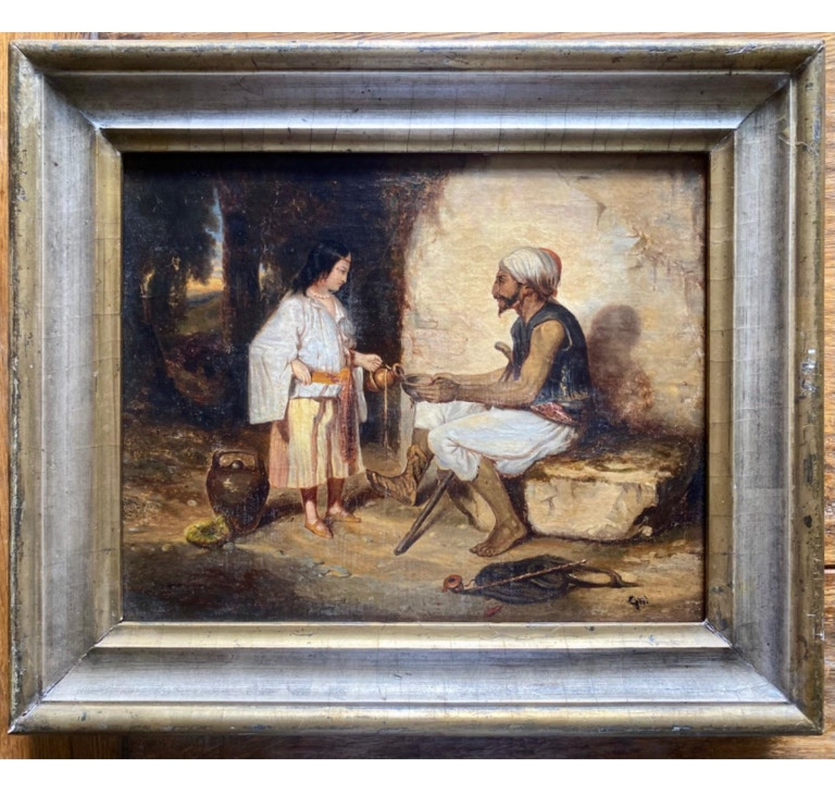 Orientalist Painting By Francesco Gai - 19th Century-photo-2