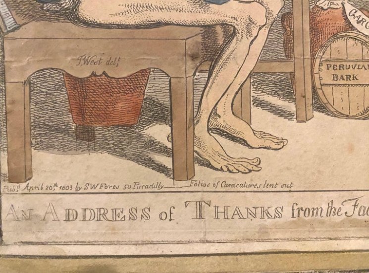 James Gillray – A Dress Of “thanks” From The Faculty…- 1803 - Edition Humphrey -photo-2