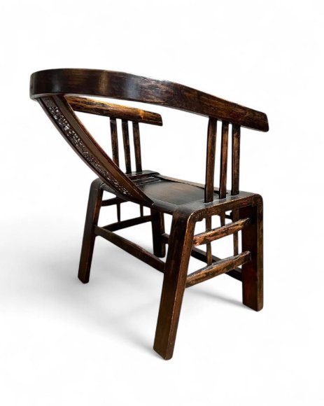 Paire de fauteuils à dossier en fer à cheval, Chine, dynastie Qing, XIXe siècle-photo-5