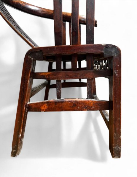 Paire de fauteuils à dossier en fer à cheval, Chine, dynastie Qing, XIXe siècle-photo-6