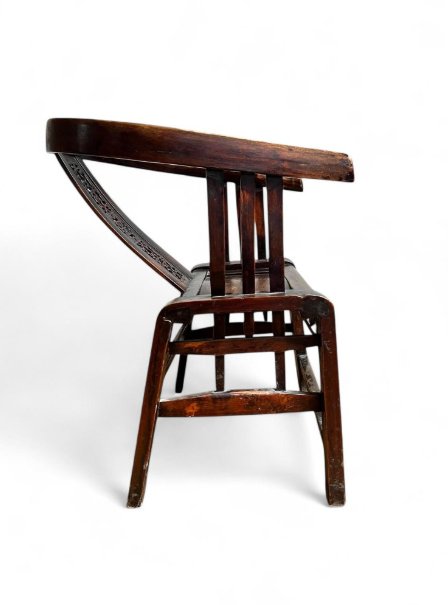 Paire de fauteuils à dossier en fer à cheval, Chine, dynastie Qing, XIXe siècle-photo-7