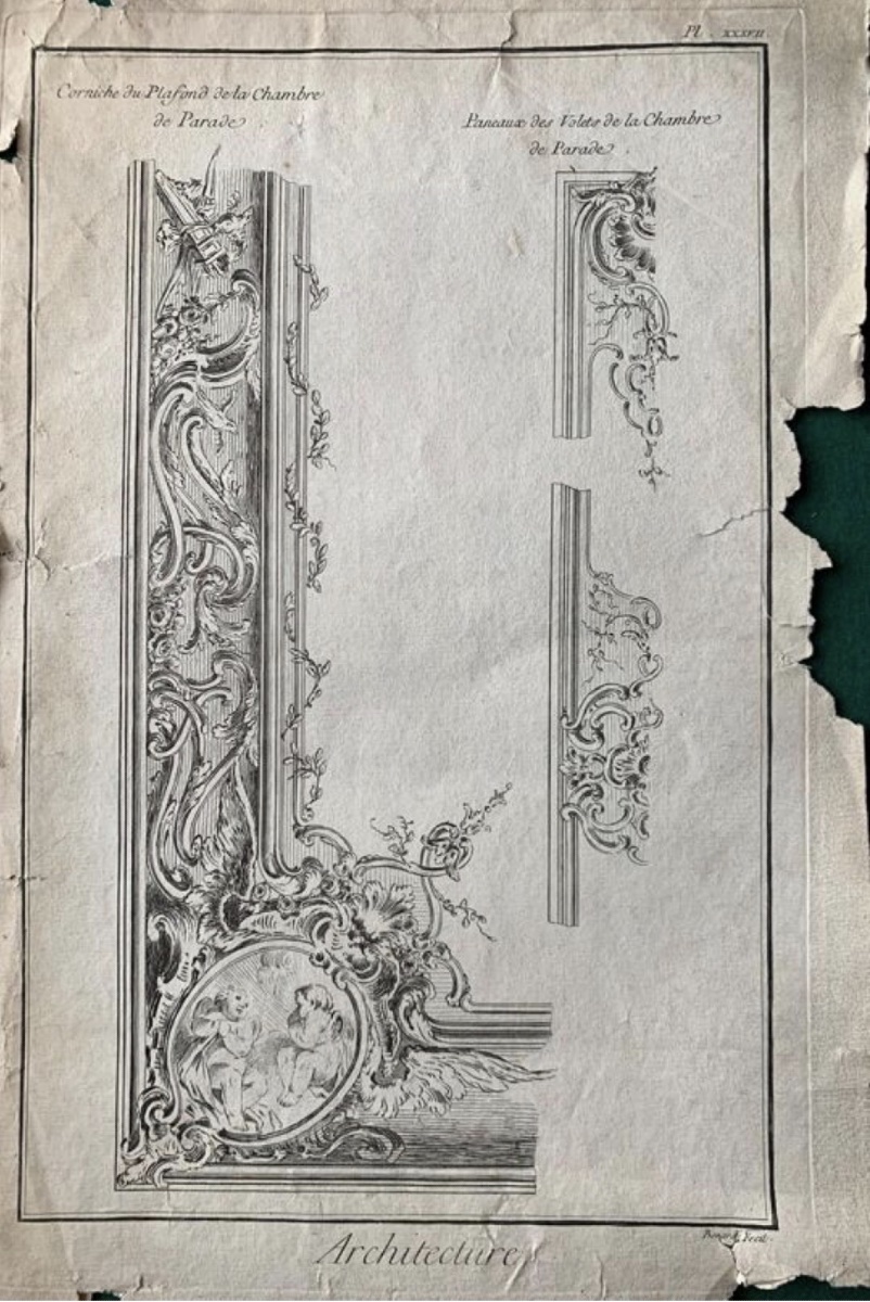 Jacques Renaud Bernard, Set Of 5 Architectural Engravings, 18th Century-photo-3