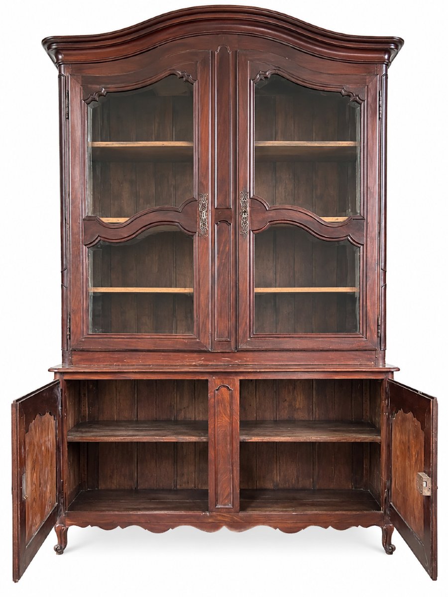 Important 18th Century French Louis XV Mahogany And Burr Walnut Port Cabinet-photo-3
