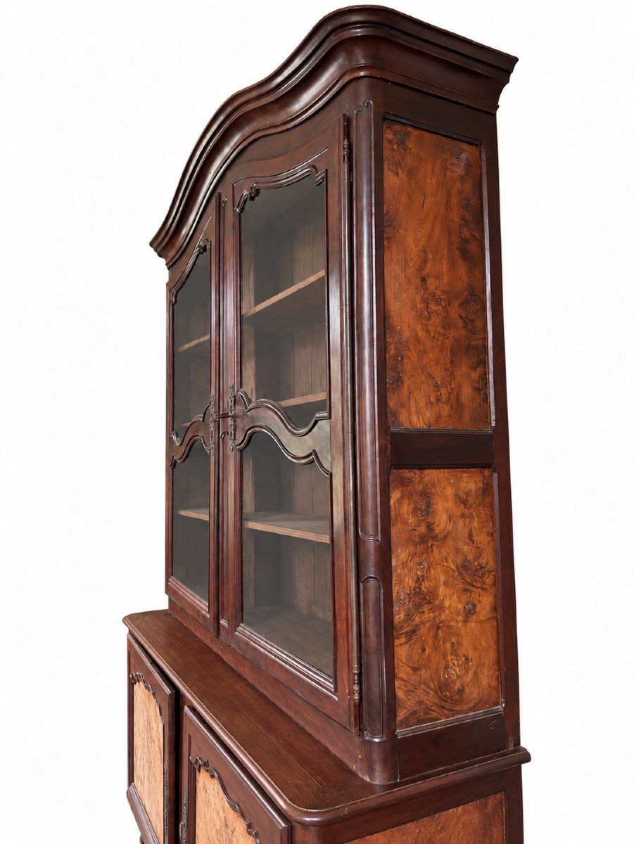 Important 18th Century French Louis XV Mahogany And Burr Walnut Port Cabinet-photo-4