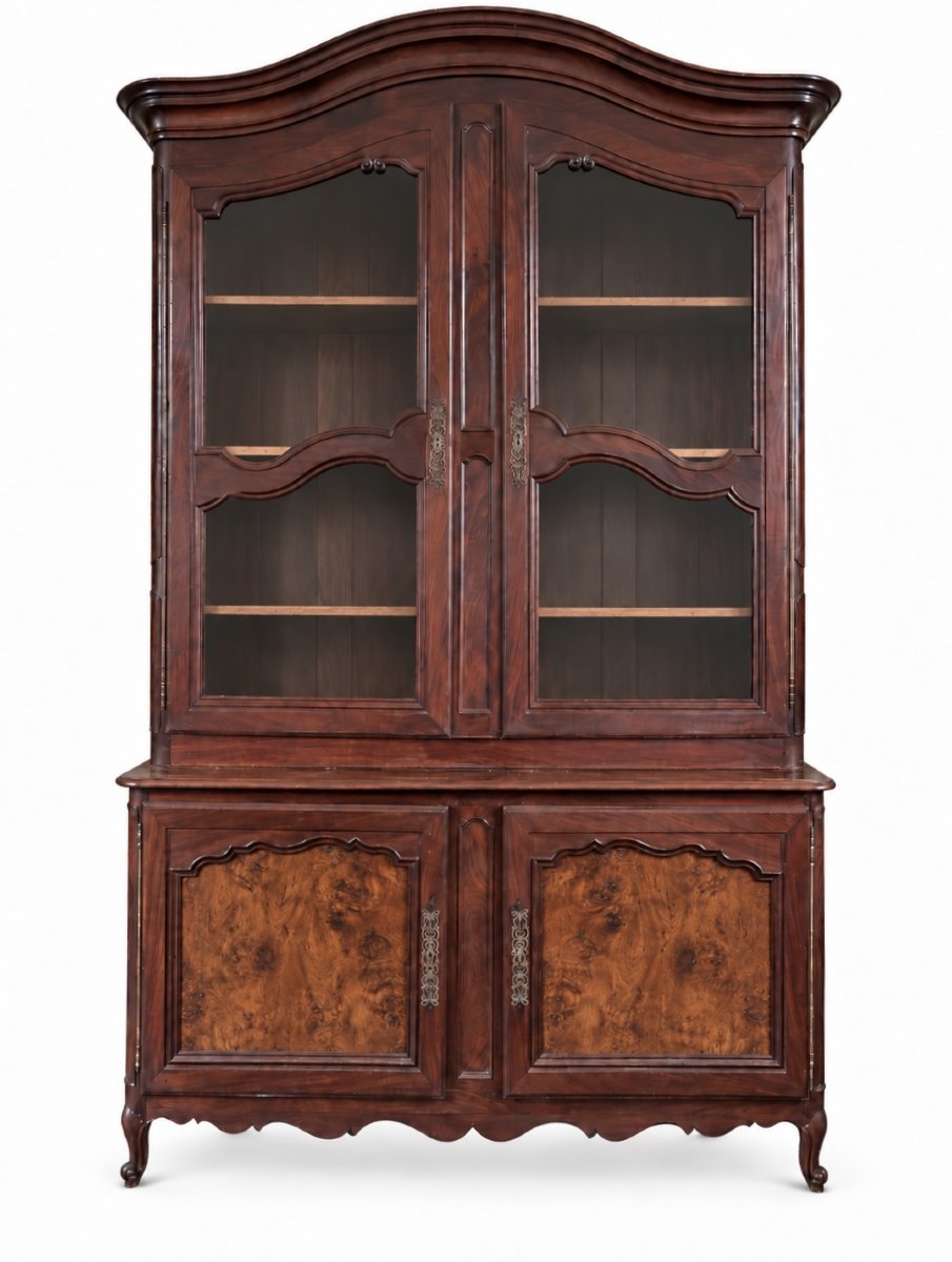 Important 18th Century French Louis XV Mahogany And Burr Walnut Port Cabinet