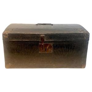 Louis 14 Period Messenger Box In Leather-covered Wood - Box - France - 17th 18th