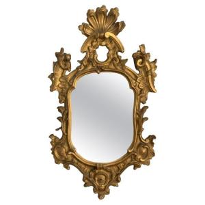 Golden Regency Style Mirror - 19th Century - France