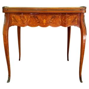 Table à Jeux Epoque Napoléon III - Style Louis XV - 19ème Siècle - France