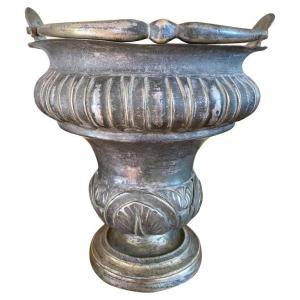 Louis XIV Period Silver-plated Holy Water Bucket, Circa 1700