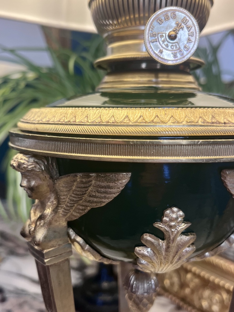 Paire De Lampes Athéniennes de style Empire - XIXème siècle -photo-1