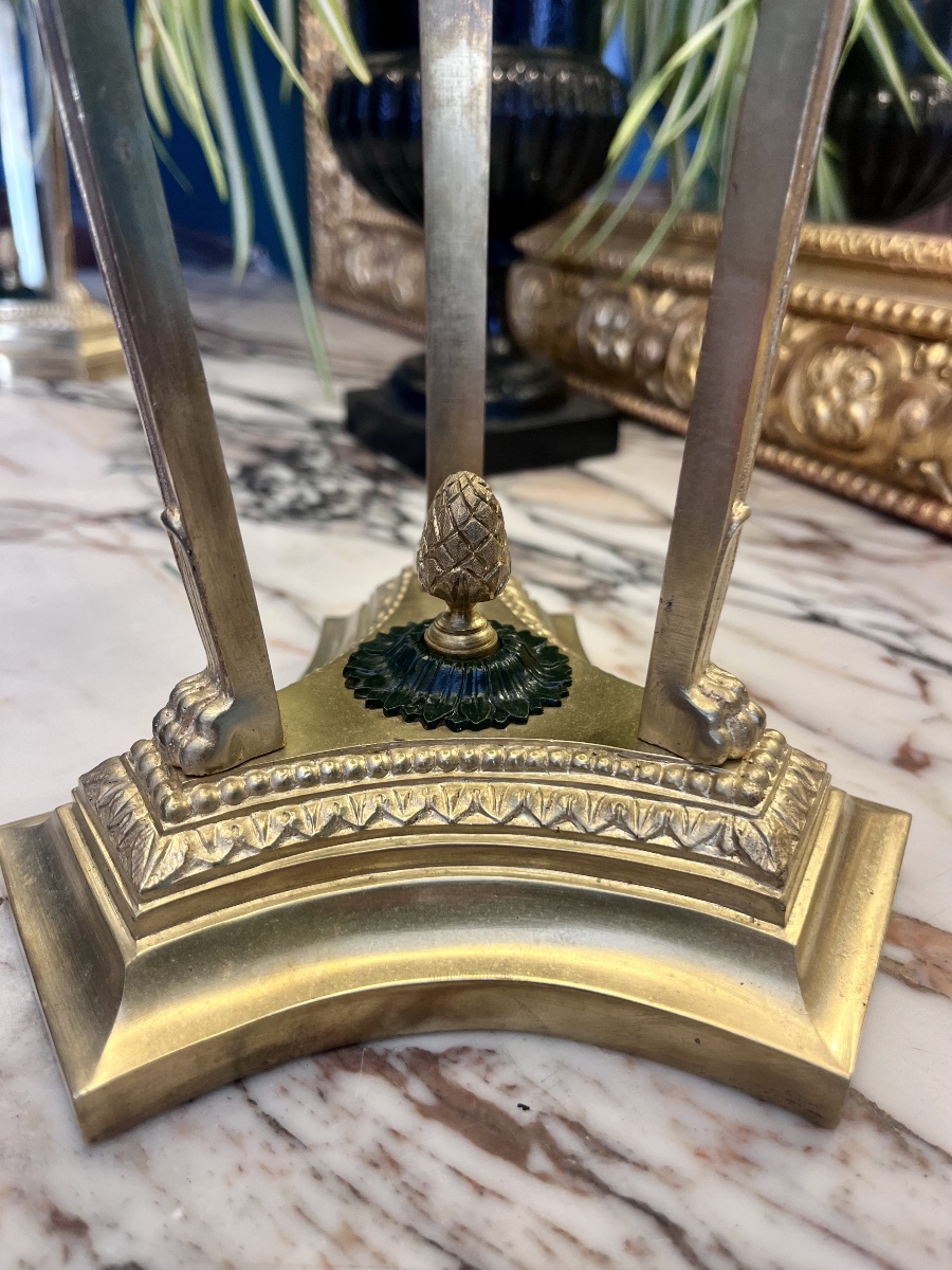 Paire De Lampes Athéniennes de style Empire - XIXème siècle -photo-2